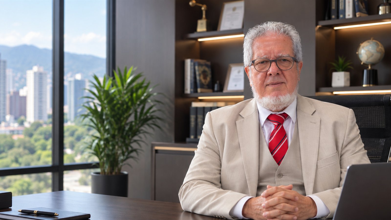 Alfredo Jaramillo en su oficina